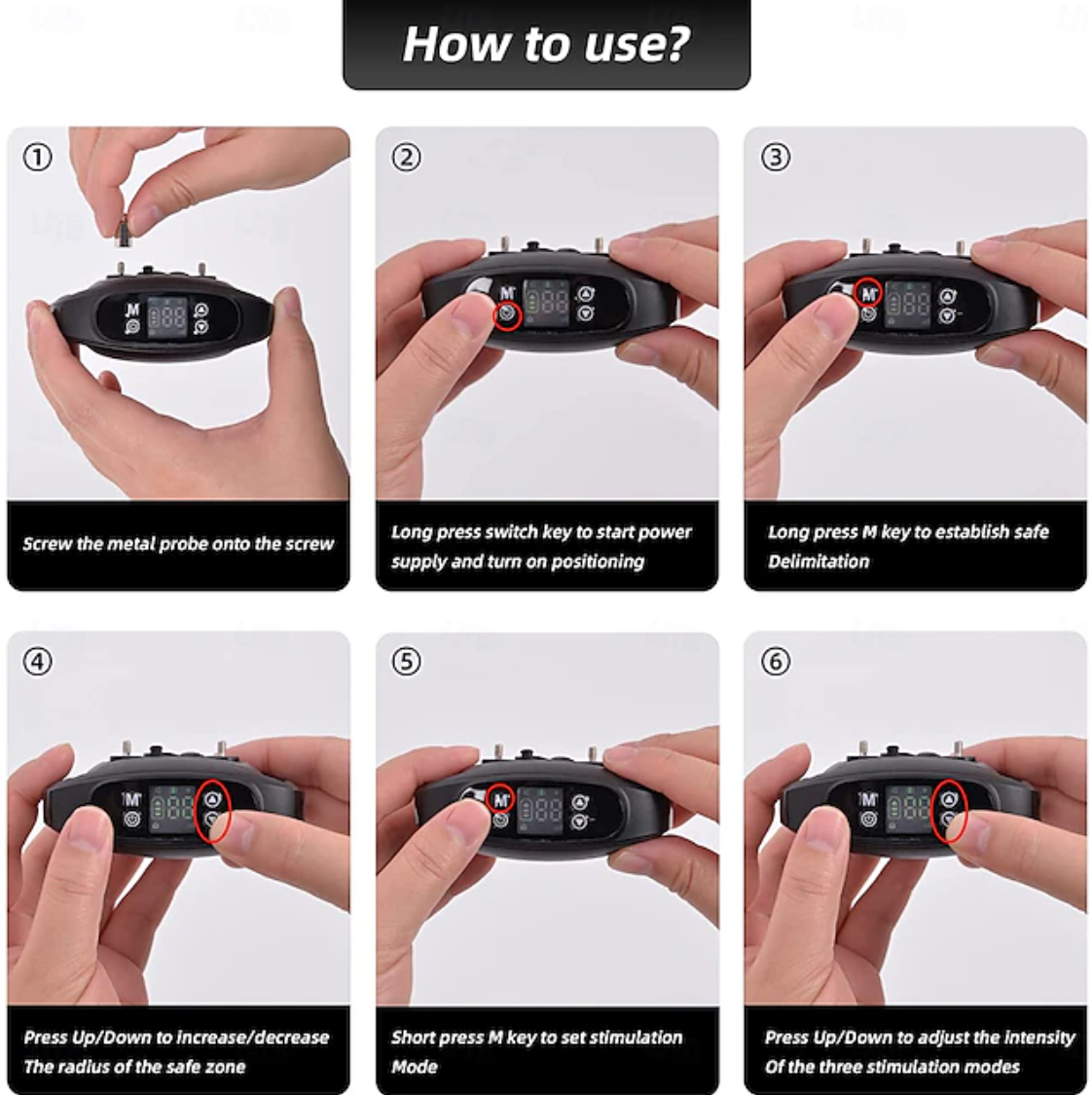 GPS Wireless Electric Dog Fence Collar System Safe Dog Containment System Boundary Easy Setup Outdoor Use Only Waterproof Rechargeable