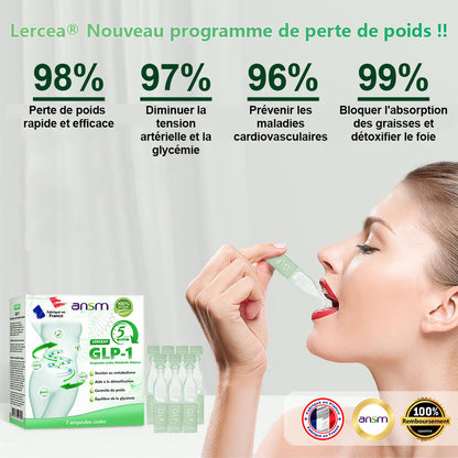 ⭐Vente directe en magasin phare recommandée par l'ANSM LERCEA® GLP-1 ampoule buvable équilibre métabolique Obésité, maladies cardiovasculaires, diabète, syndrome d'apnée du sommeil, problèmes articulaires, etc.🔥🔥