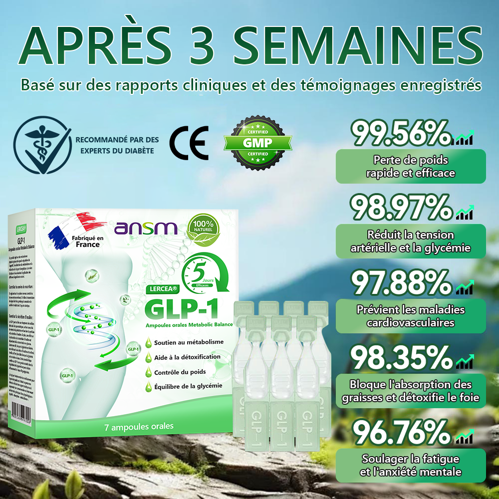 🏆 Magasin officiel | 𝐋𝙀𝑹c𝗘𝗔® GLP-1 Liquide oral pour la perte de poids et la santé métabolique ✅ Pour l'obésité, la santé cardiovasculaire, le diabète, l'apnée du sommeil, les problèmes articulaires et plus encore.🔥🔥