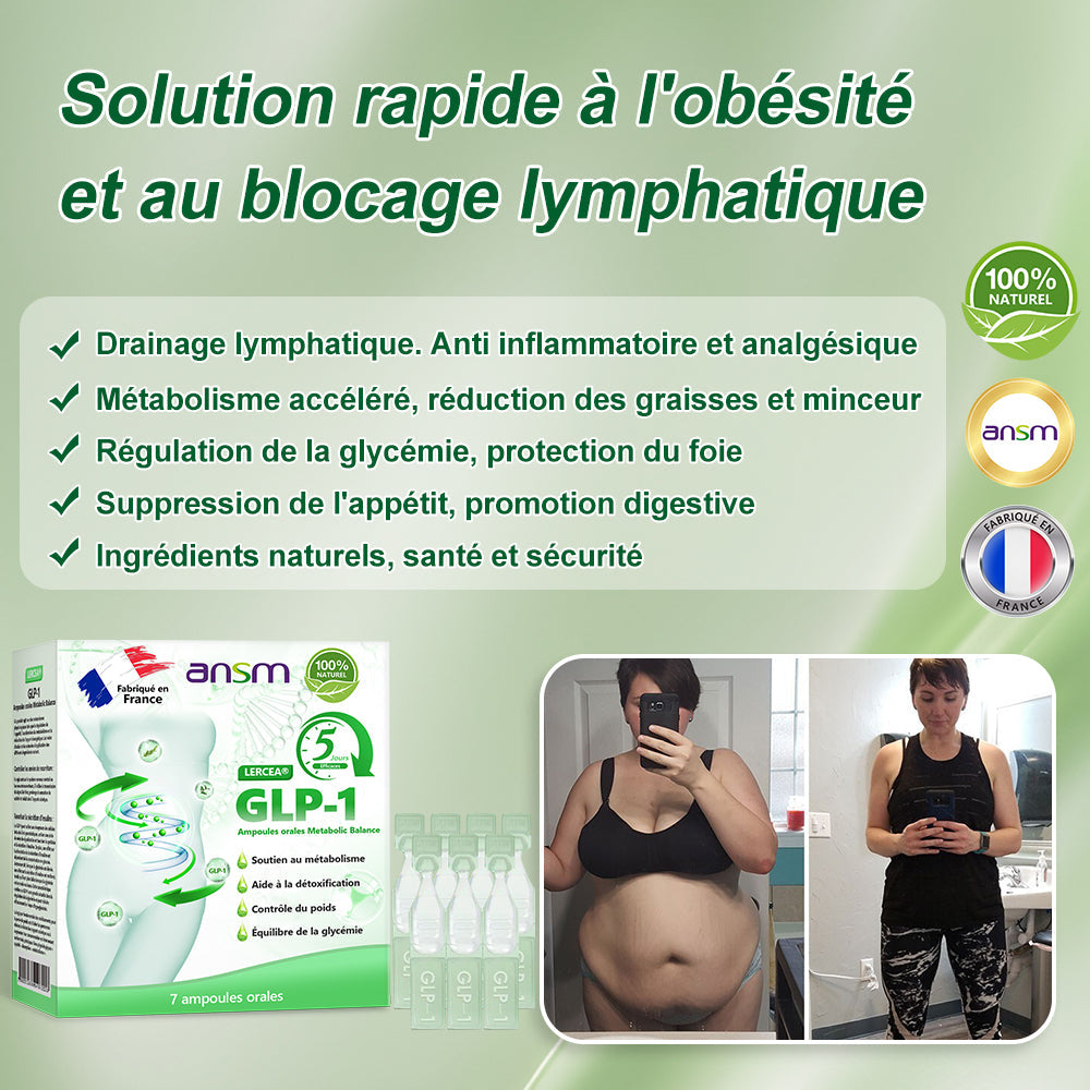 ⭐Vente directe en magasin phare recommandée par l'ANSM LERCEA® GLP-1 ampoule buvable équilibre métabolique Obésité, maladies cardiovasculaires, diabète, syndrome d'apnée du sommeil, problèmes articulaires, etc.🔥🔥