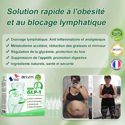 ⭐Vente directe en magasin phare recommandée par l'ANSM LERCEA® GLP-1 ampoule buvable équilibre métabolique Obésité, maladies cardiovasculaires, diabète, syndrome d'apnée du sommeil, problèmes articulaires, etc.🔥🔥